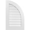 Ekena Millwork Quarter Round Top Right Surface Mount PVC Gable Vent w/ 3-1/2"W x 1"P Standard Frame, 20"W x 32"H GVPQR20X3201SF - alternate 1